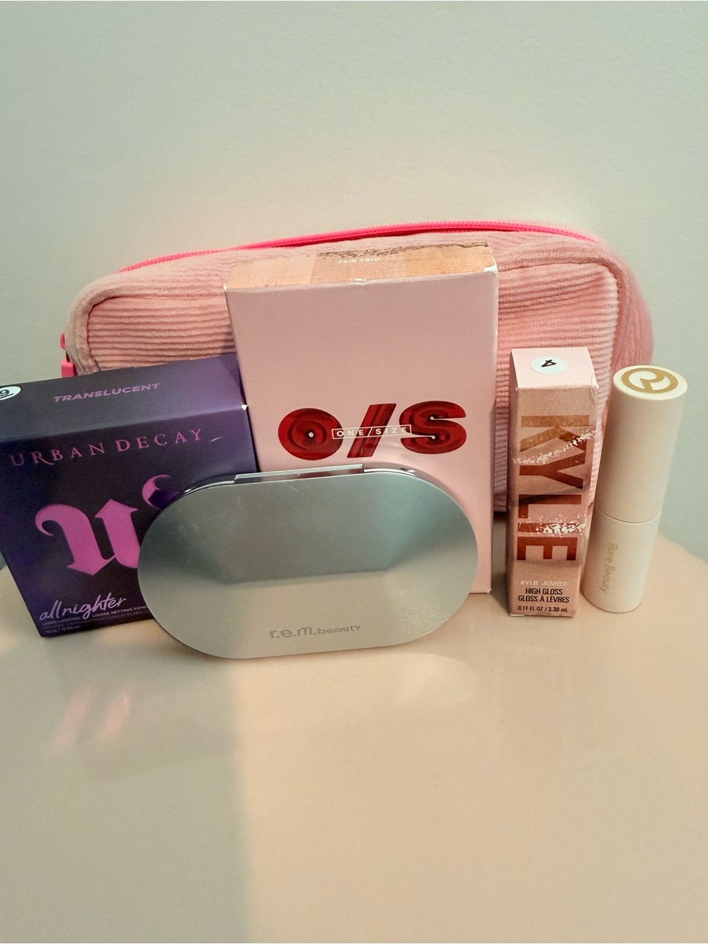 Urban Decay, Kylie, one size, & Assorted Cosmetics with Pink Corduroy Pouch